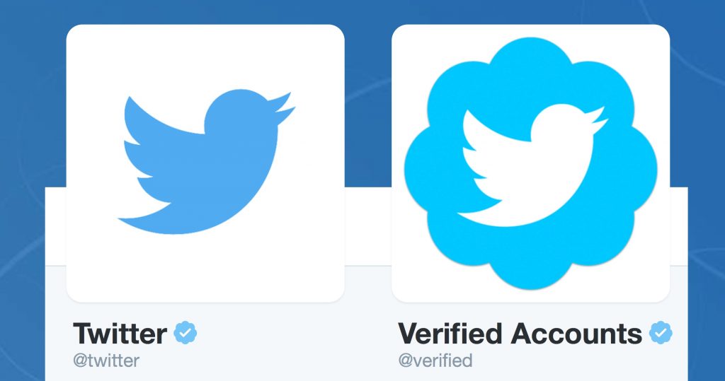 Twitter's blue badge/ verified account