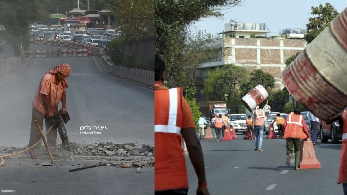 Repair work at Chirag Delhi